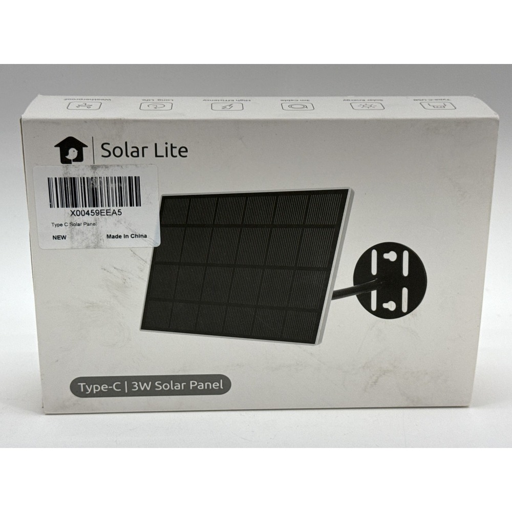 Netvue Solar Lite Panel Black Modern Type USB Energy High Efficiency Power White